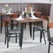 Flash Furniture Gray Vinyl Dining Chairs - Walnut Wood Backs, PK 2 2-XU-DG6V5GYV-WAL-GG - alternate 2